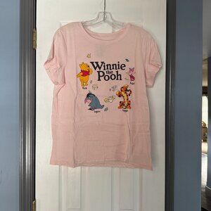 Disney Size M Pink Short Sleeve Graphic Tee "Winnie the Pooh" on Front NWOT